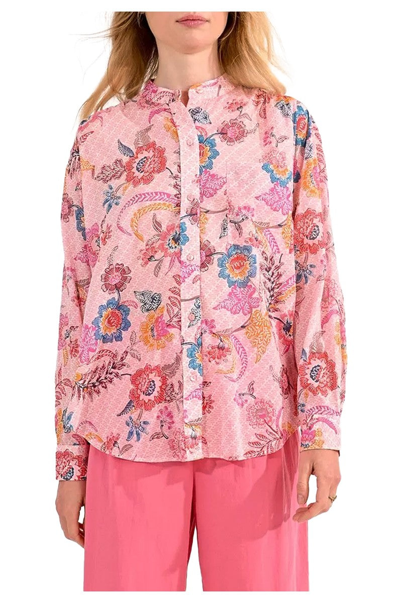 MOLLY BRACKEN camicia donna fantasia floreale rosa ZR111BCE 100% cotone