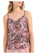 MOLLY BRACKEN top donna stampa palme rosa/nero LA1526CP 100% poliestere