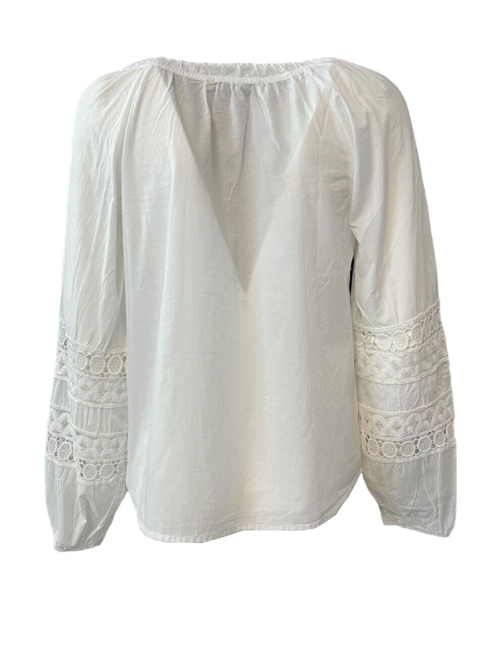 LA FEE MARABOUTEE blusa donna FF-TO-SOLAR-S 100% cotone bianca MADE IN ITALY