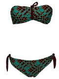 JUSTMINE bikini fascia foderata double-face acqua/marrone JCOBKSS24-B2770 1058 MADE IN ITALY