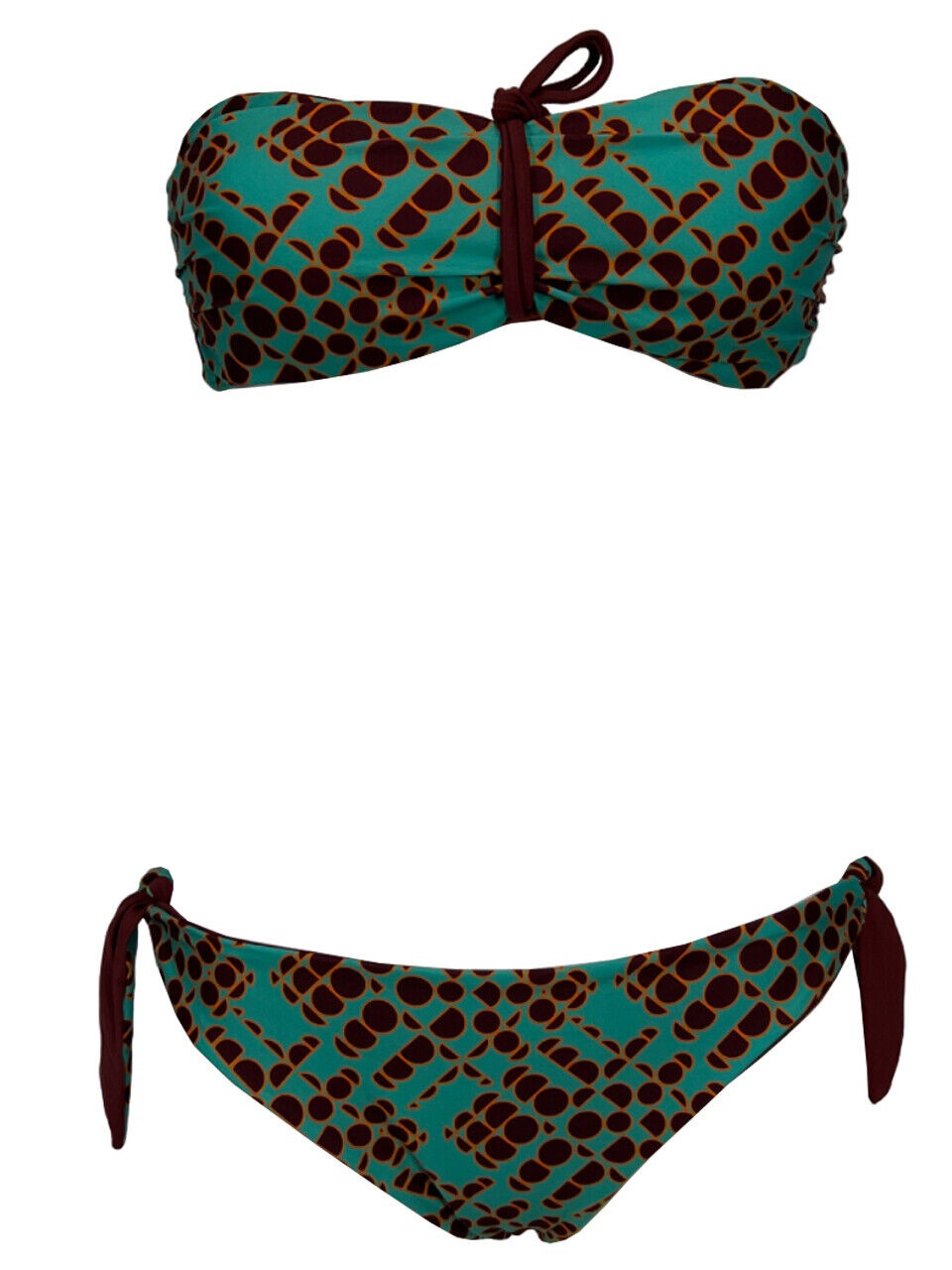 JUSTMINE bikini fascia foderata double-face acqua/marrone JCOBKSS24-B2770 1058 MADE IN ITALY