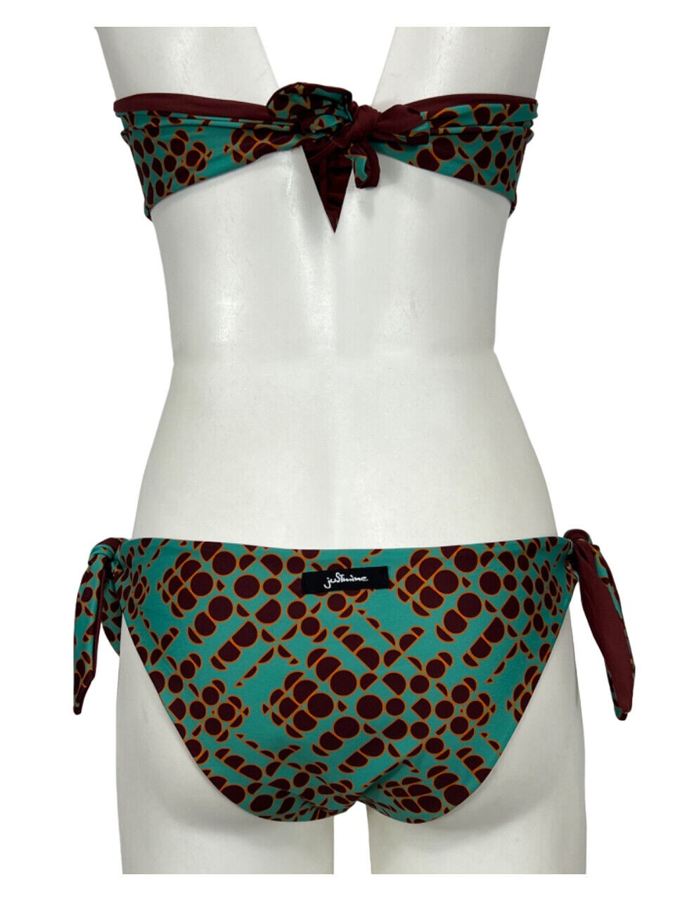 JUSTMINE bikini fascia foderata double-face acqua/marrone JCOBKSS24-B2770 1058 MADE IN ITALY