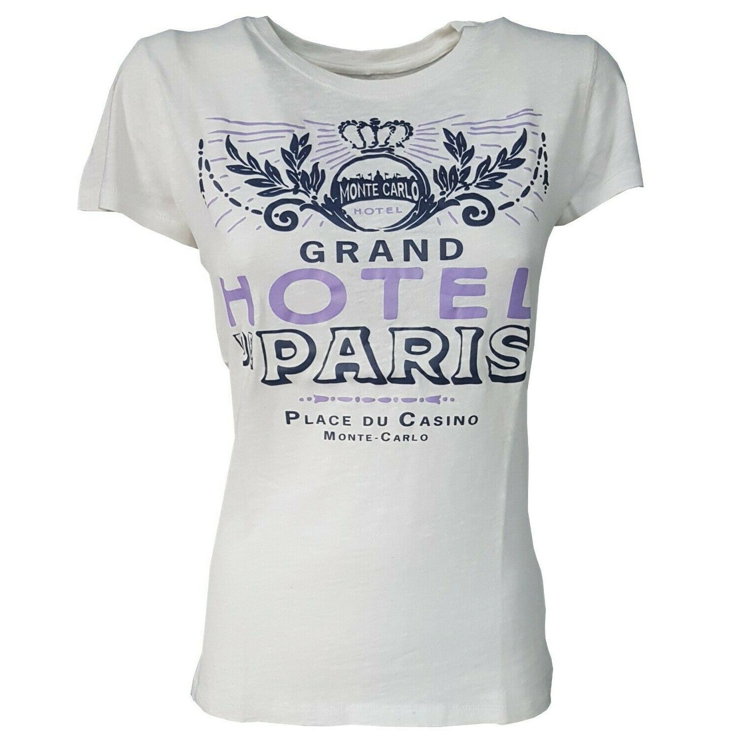 VINTAGE 55 t-shirt donna mezza manica bianca serie FIRST CLASS EDITION