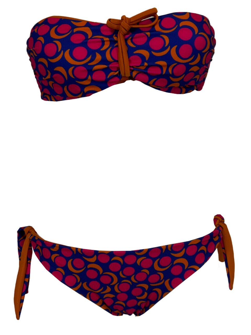 JUSTMINE bikini fascia foderata double-face fuxia/cuoio JCOBKSS24-B2770 1057 MADE IN ITALY