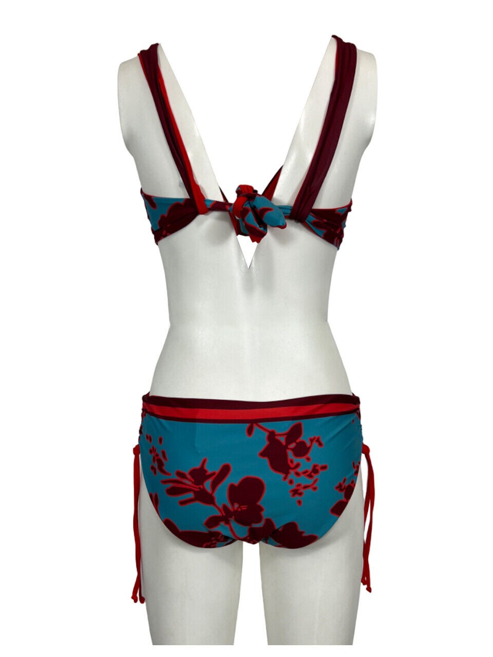 FEELING by JUSTMINE bikini coppa C turchese/rosso/amarena FCOBKSS24-B2863C 6059 MADE IN ITALY