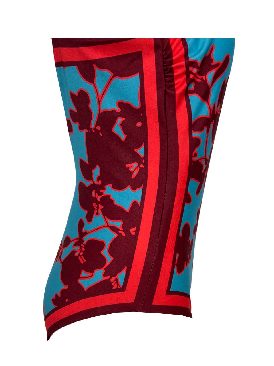 FEELING by JUSTMINE costume intero turchese/rosso/amarena piazzata FCOINSS24-A801 6059 MADE IN ITALY