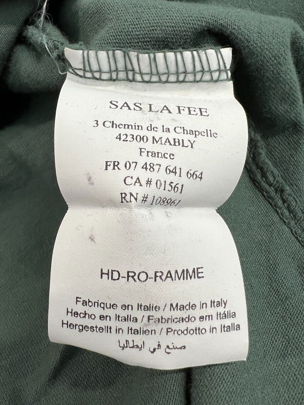 HUMILITY 1949 abito con balza HD-RO-RAMME cotone MADE IN ITALY