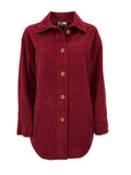 4.10 by BottegaChilometriZero camicia over velluto coste rosso scuro DD23210 MADE IN ITALY