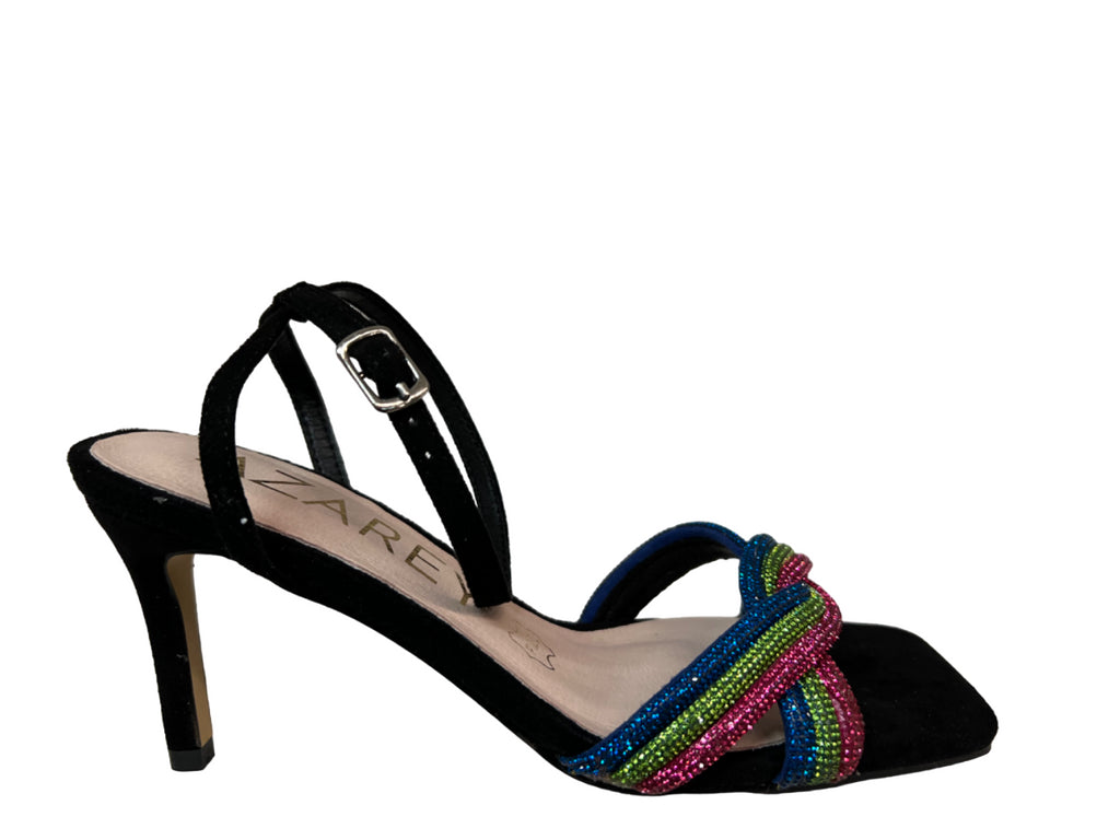 AZAREY sandalo donna ecocamoscio nero 531H194