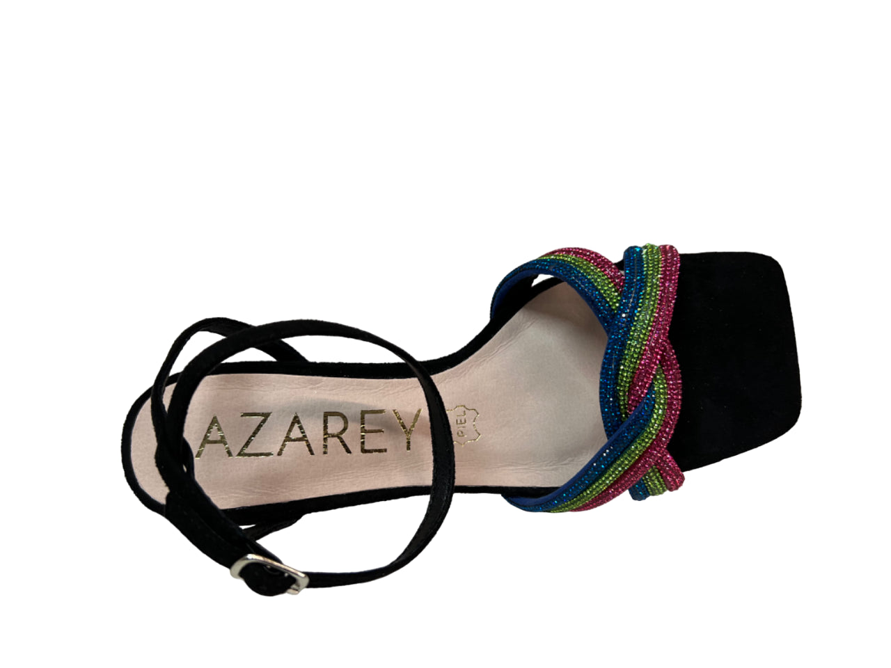 AZAREY sandalo donna ecocamoscio nero 531H194