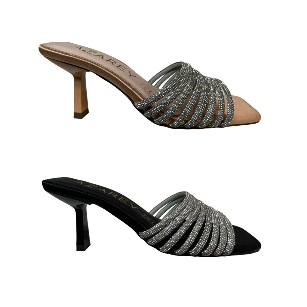 AZAREY sandalo donna strass argento 531H362