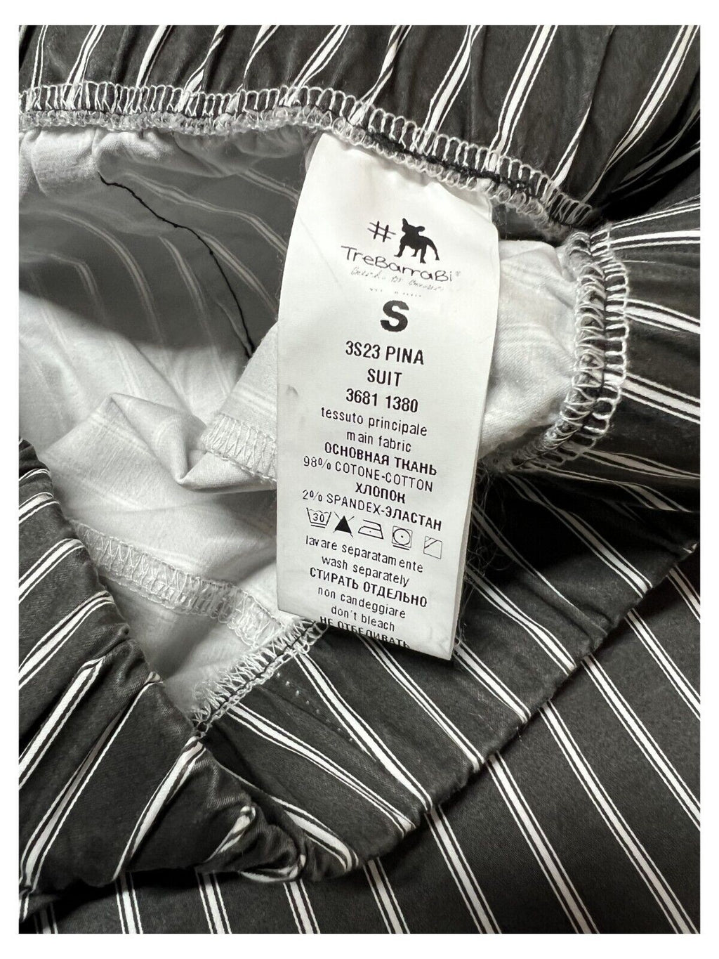 MYTHS pantalone donna righe bianco/blu art 21D19 62 MADE IN ITALY