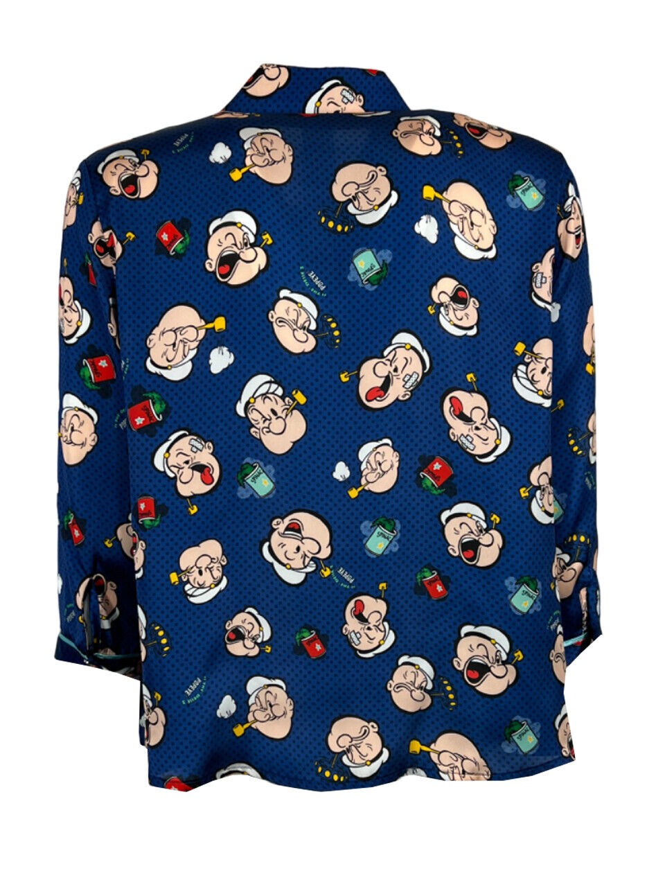 IL THE DELLE 5 camicia donna azzurro scuro fantasia Popeye SPOON 56 T POPEYE MADE IN ITALY