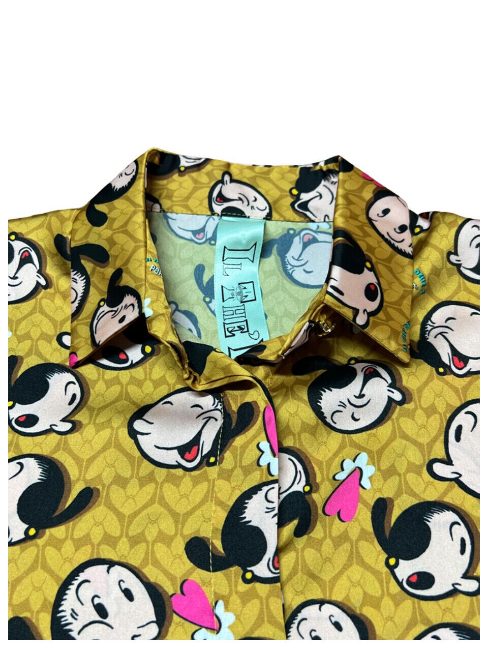 IL THE DELLE 5 camicia donna senape fantasia Olivia SPOON 56ST POPEYE MADE IN ITALY