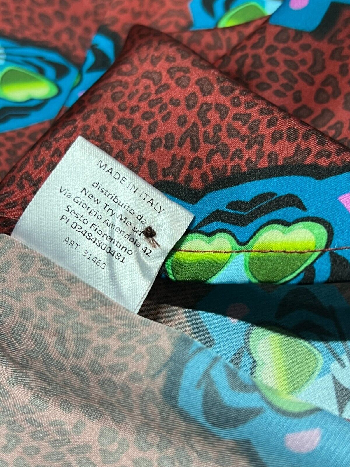 IL THE DELLE 5 camicia donna bordeaux fantasia tiger SPOON 56ST TIGER MADE IN ITALY