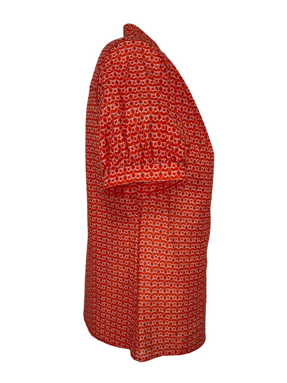 JUSTMINE camicia donna arancio scuro/bianco JABCMSS24-F1298 MADE IN ITALY