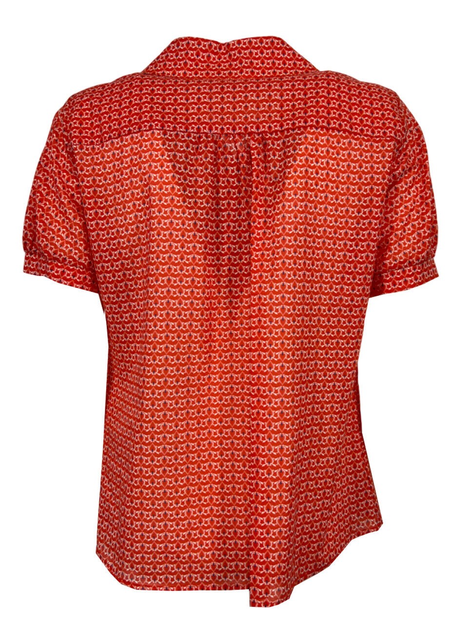 JUSTMINE camicia donna arancio scuro/bianco JABCMSS24-F1298 MADE IN ITALY