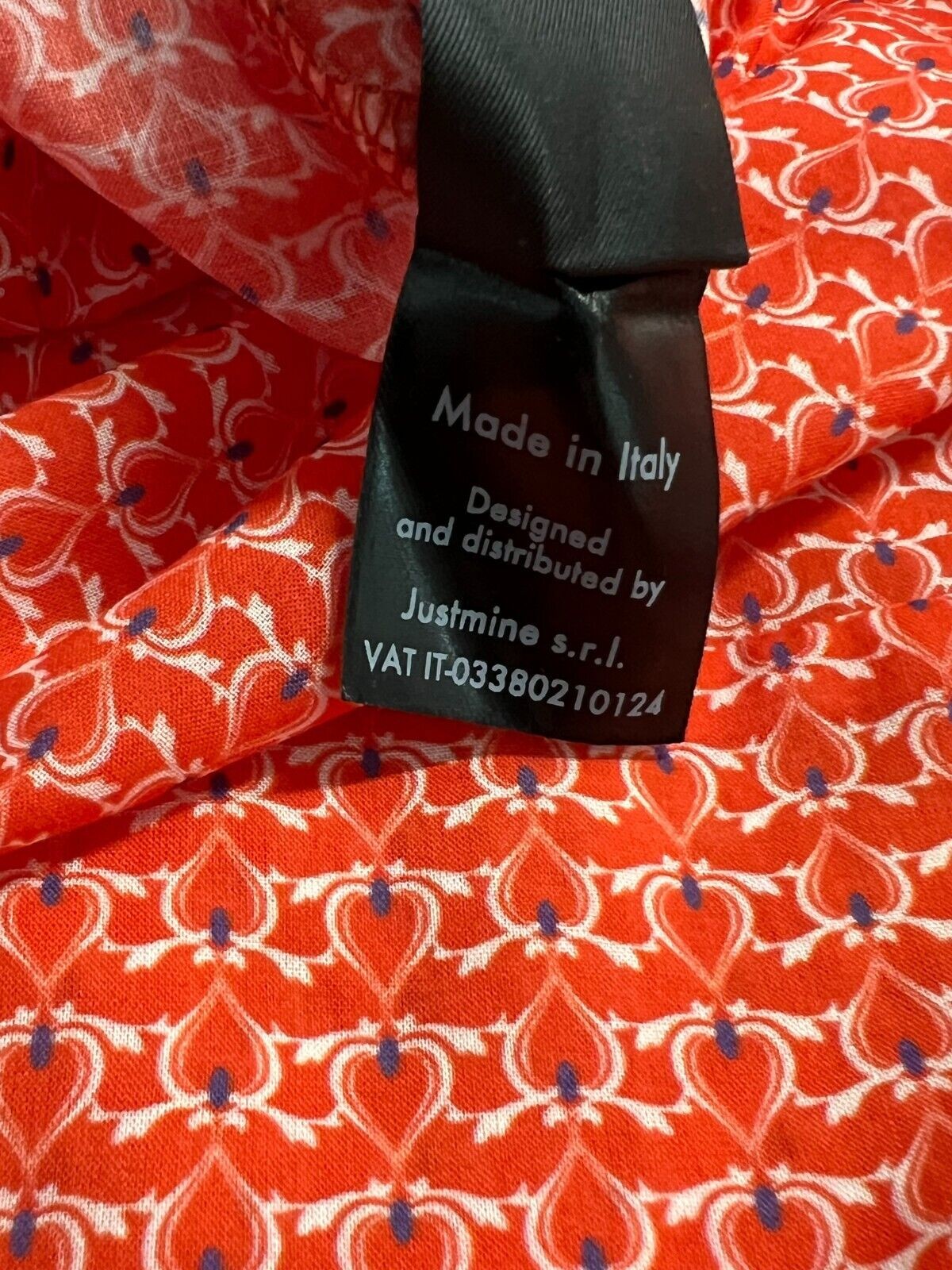 JUSTMINE camicia donna arancio scuro/bianco JABCMSS24-F1298 MADE IN ITALY