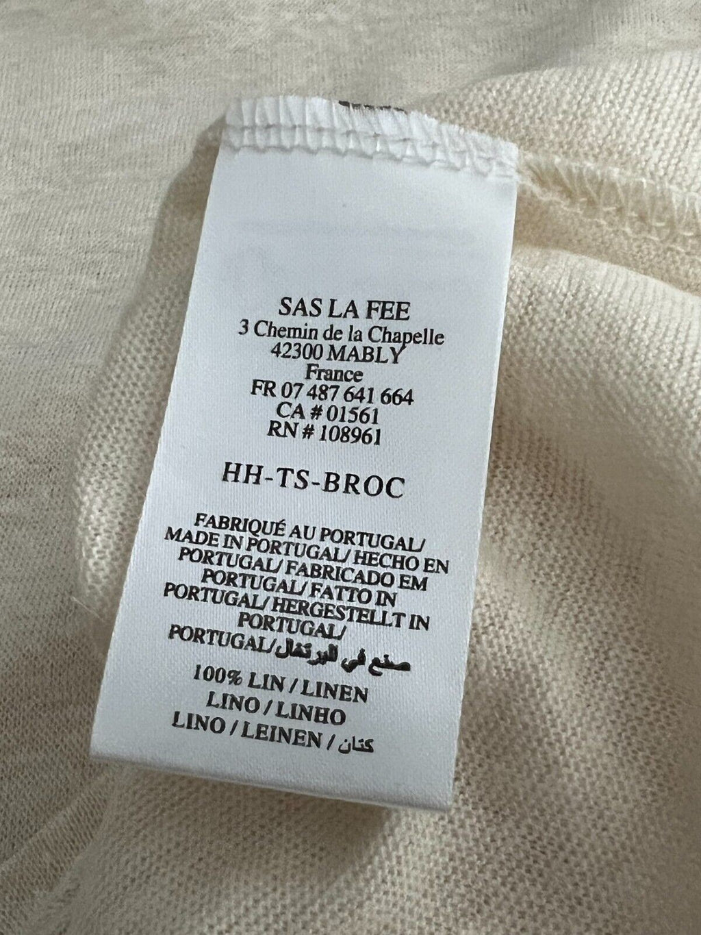 HUMILITY 1949 t-shirt donna BROC 100% lino