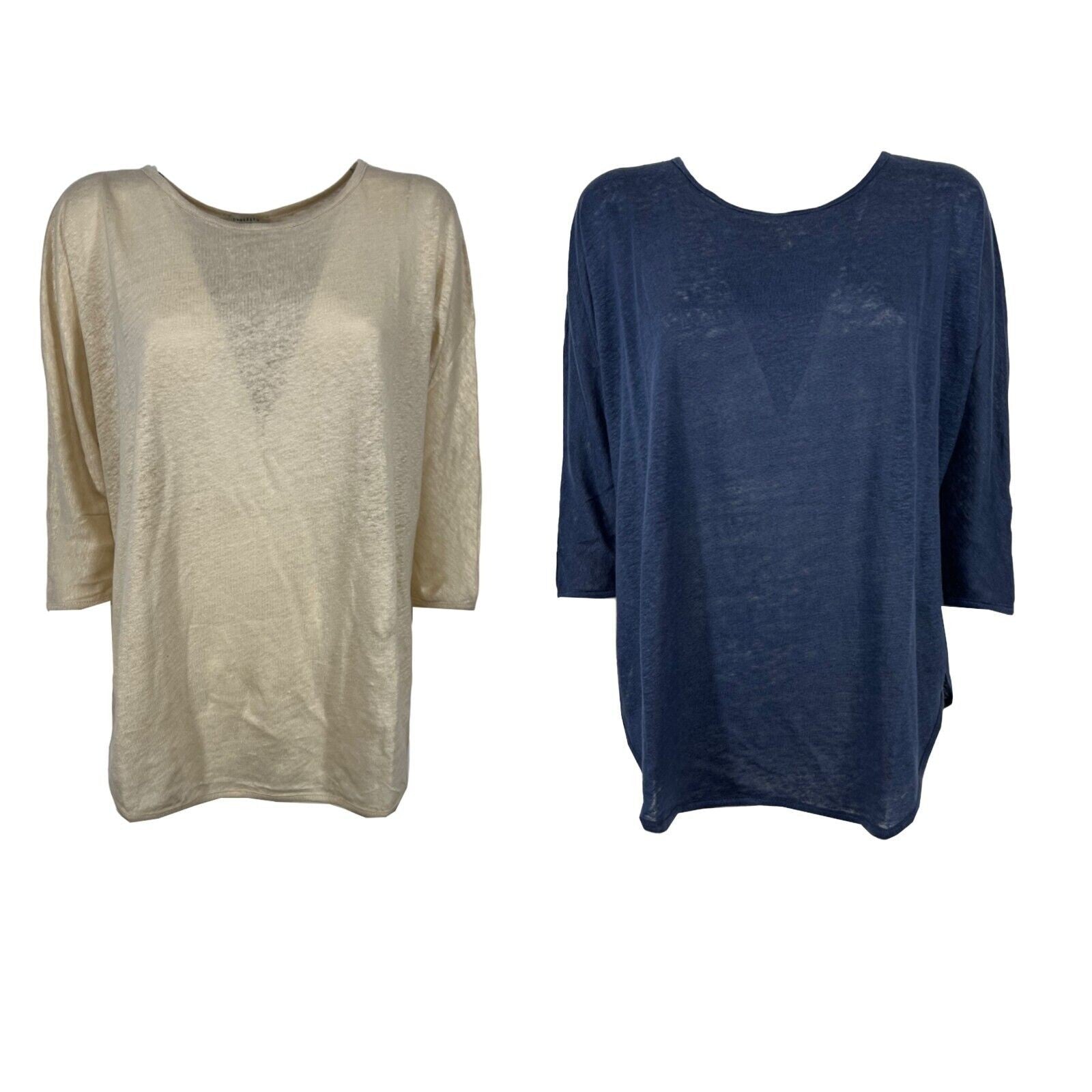 HUMILITY 1949 t-shirt donna over RIMAS 100 % lino