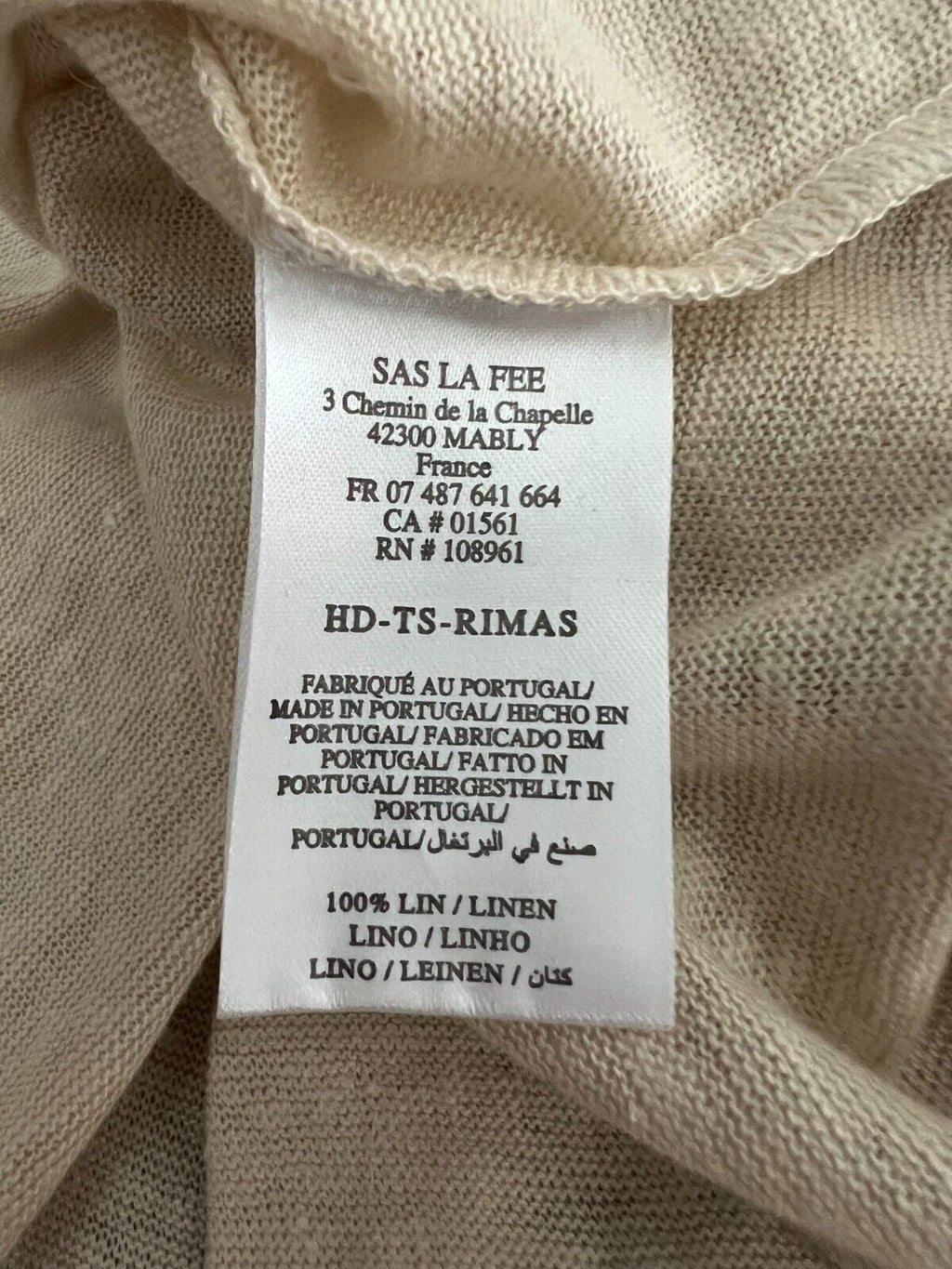 HUMILITY 1949 t-shirt donna over RIMAS 100 % lino