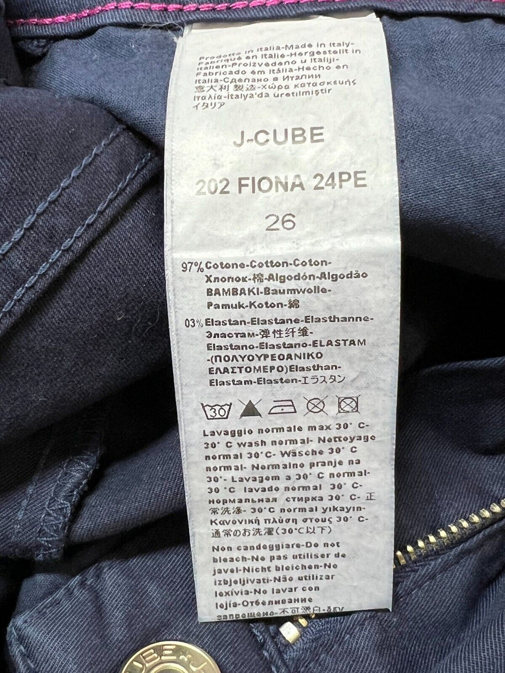 J-CUBE jeans donna a zampa cotone FIONA GABARDINA MADE IN ITALY