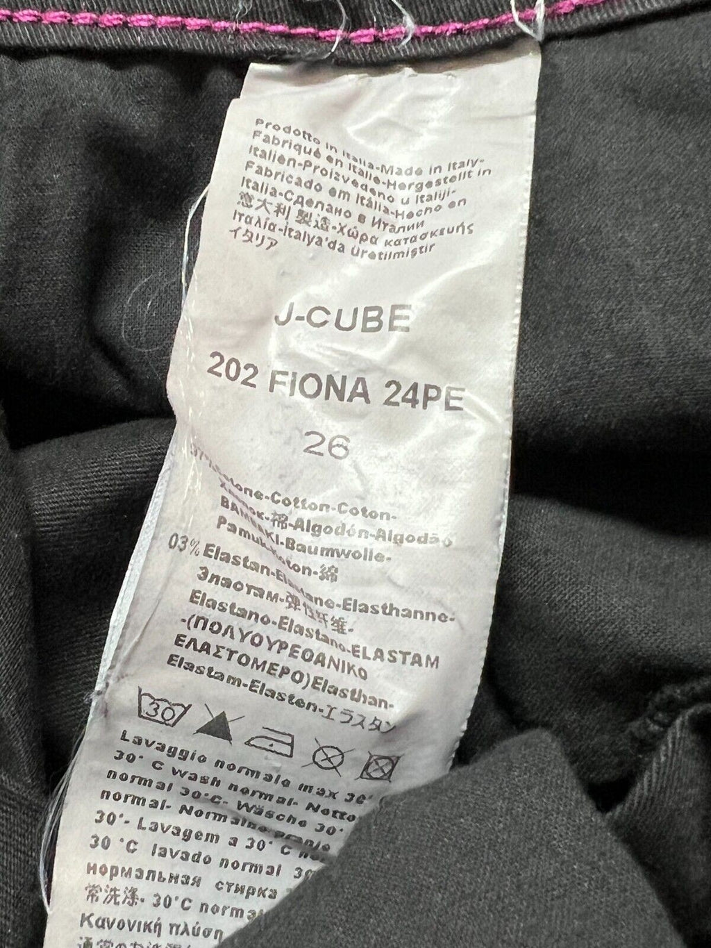 J-CUBE jeans donna a zampa cotone FIONA GABARDINA MADE IN ITALY