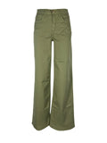 J-CUBE jeans donna palazzo cotone verde salvia MILA GABARDINA MADE IN ITALY