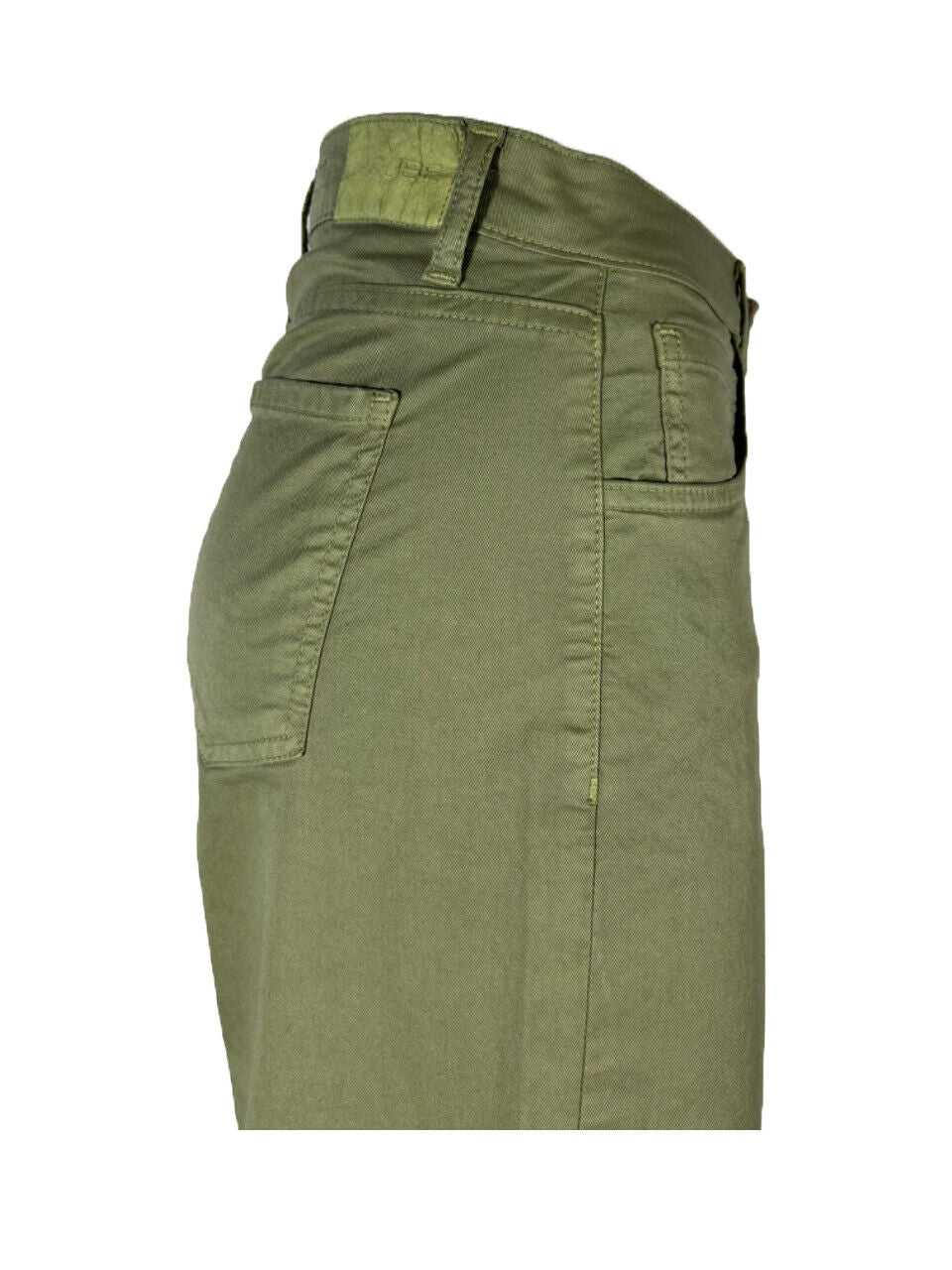 J-CUBE jeans donna palazzo cotone verde salvia MILA GABARDINA MADE IN ITALY