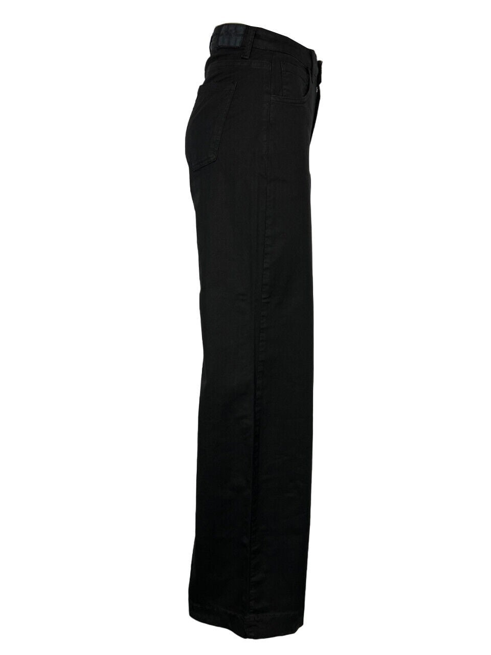 J-CUBE jeans donna palazzo cotone nero MILA GABARDINA MADE IN ITALY