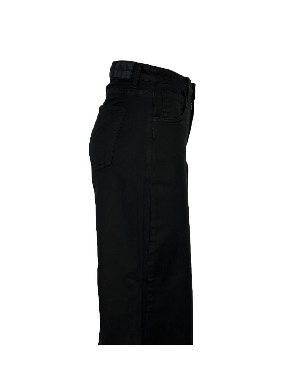 J-CUBE jeans donna palazzo cotone nero MILA GABARDINA MADE IN ITALY