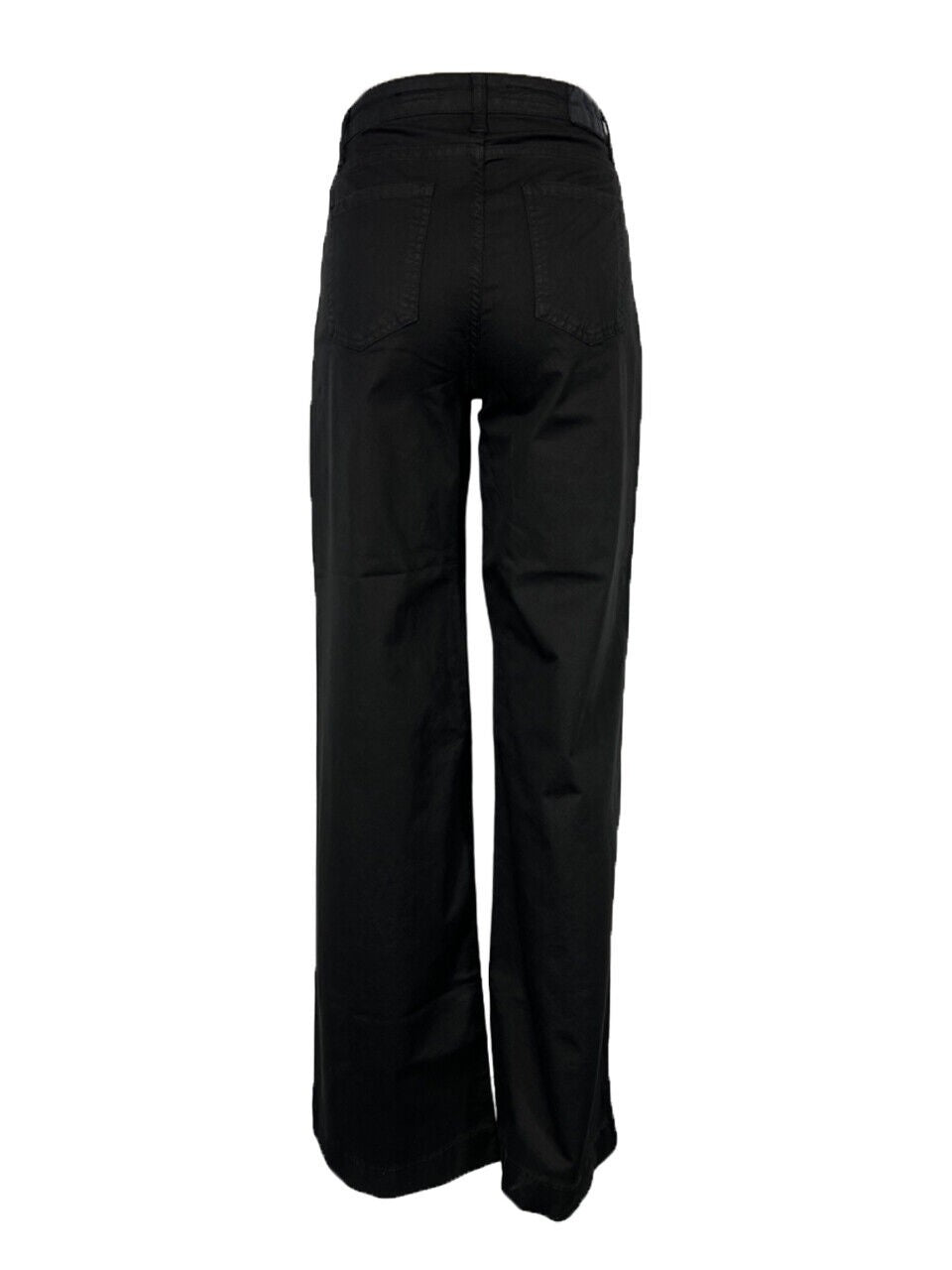 J-CUBE jeans donna palazzo cotone nero MILA GABARDINA MADE IN ITALY