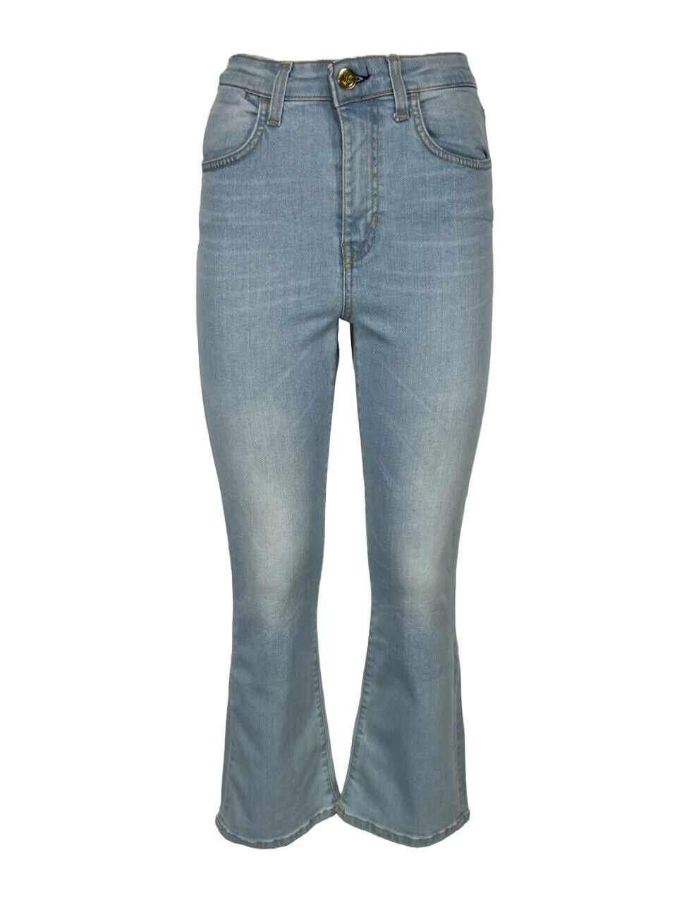 J-CUBE jeans donna trombetta denim leggero chiaro AMY JEANS MADE IN ITALY
