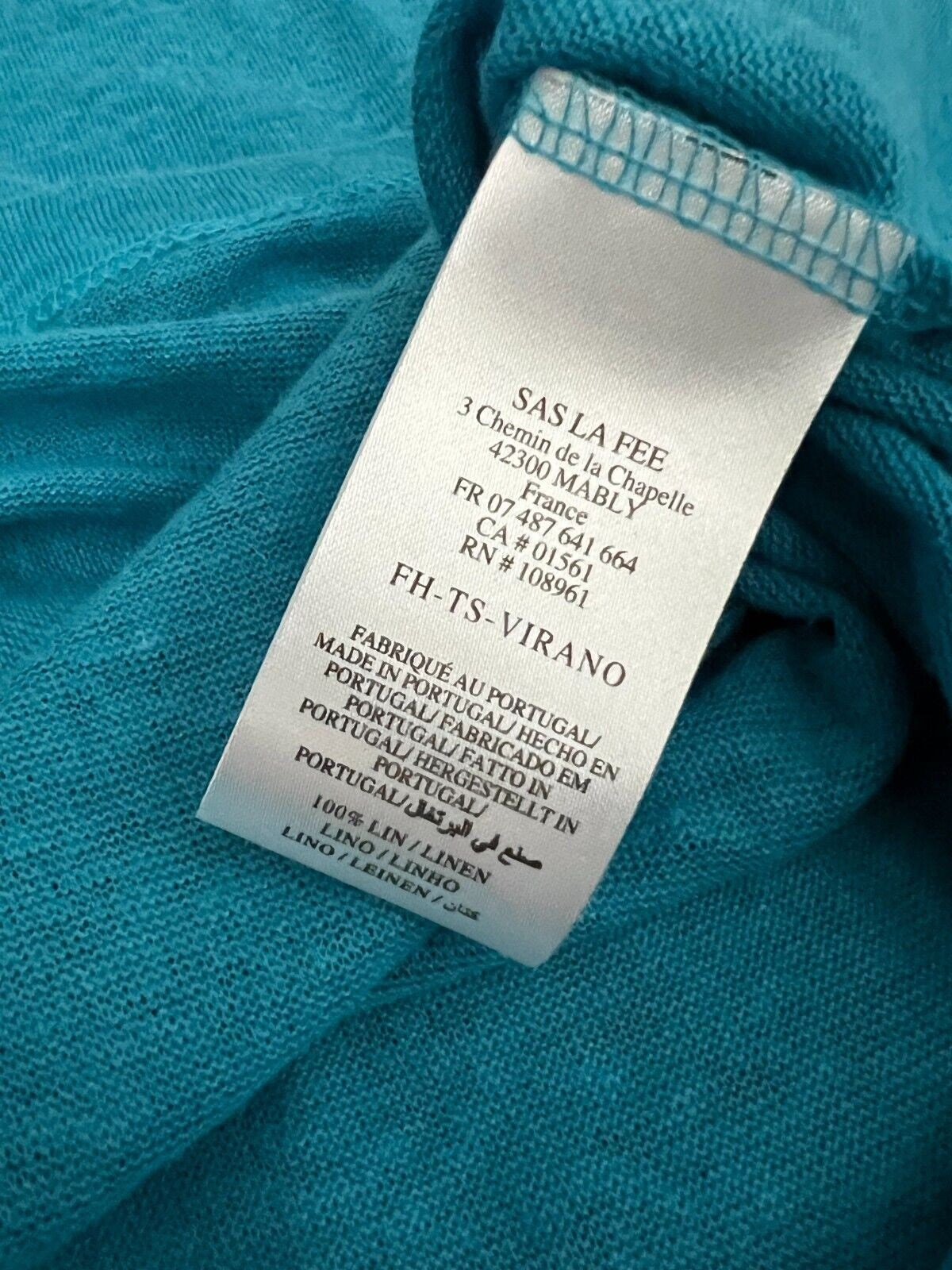 LA FEE MARABOUTEE t-shirt donna lino VIRANO 100% lino