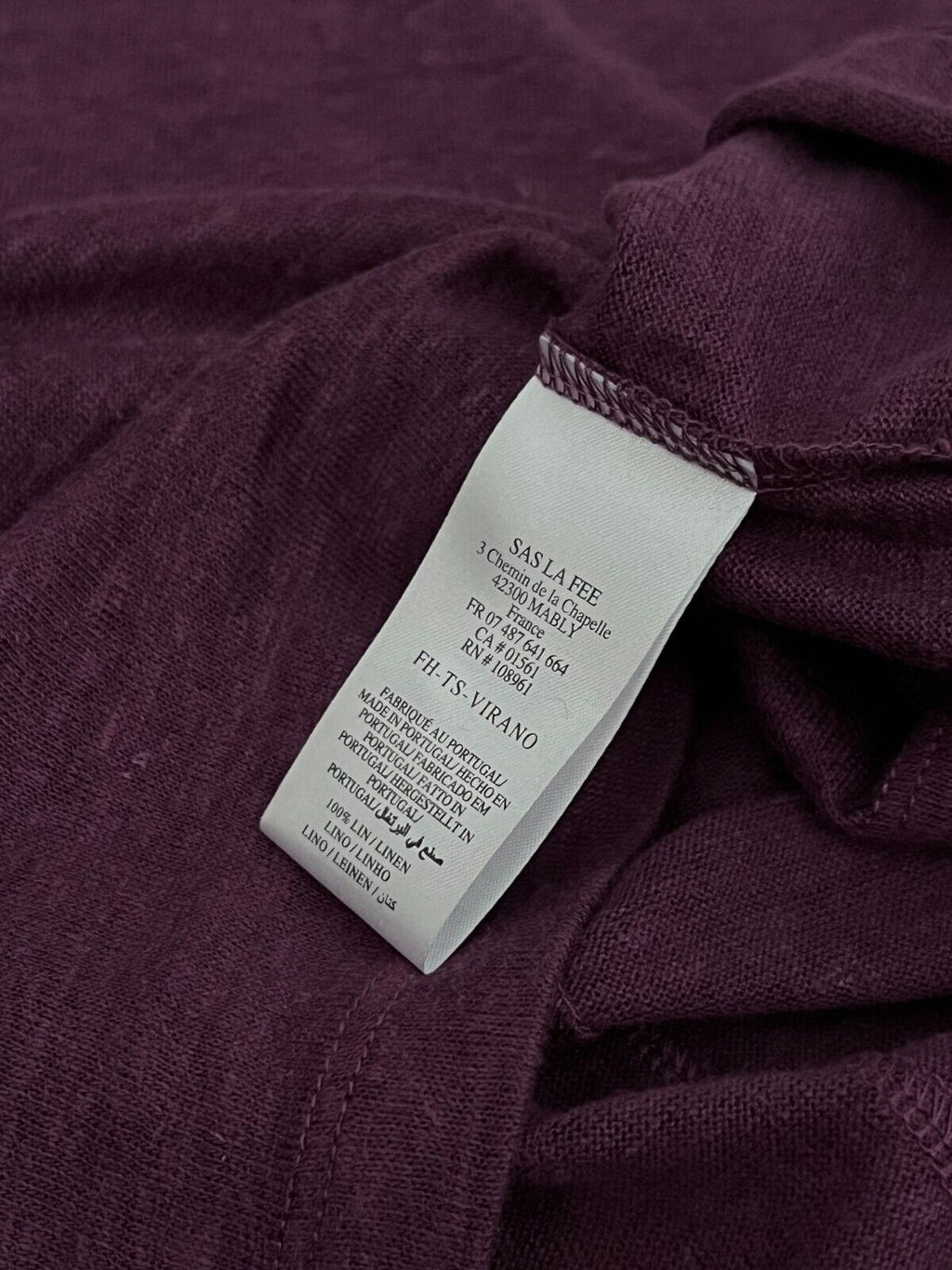 LA FEE MARABOUTEE t-shirt donna lino VIRANO 100% lino