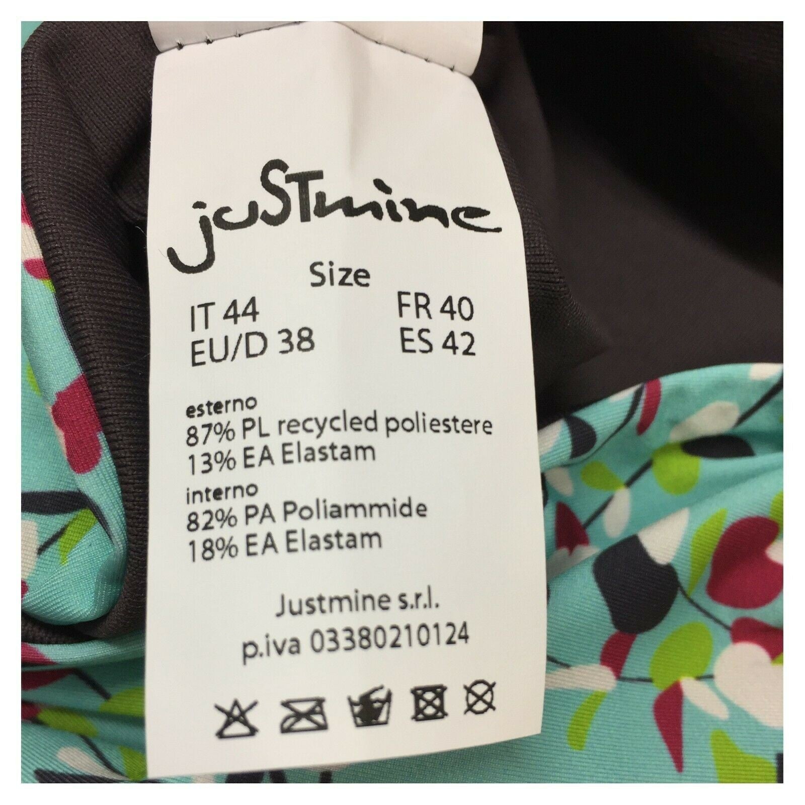 JUSTMINE bikini donna double-face con ferretto acqua/caffè coppa C art B2702C736 FERRETTO DOUBLE MADE IN ITALY