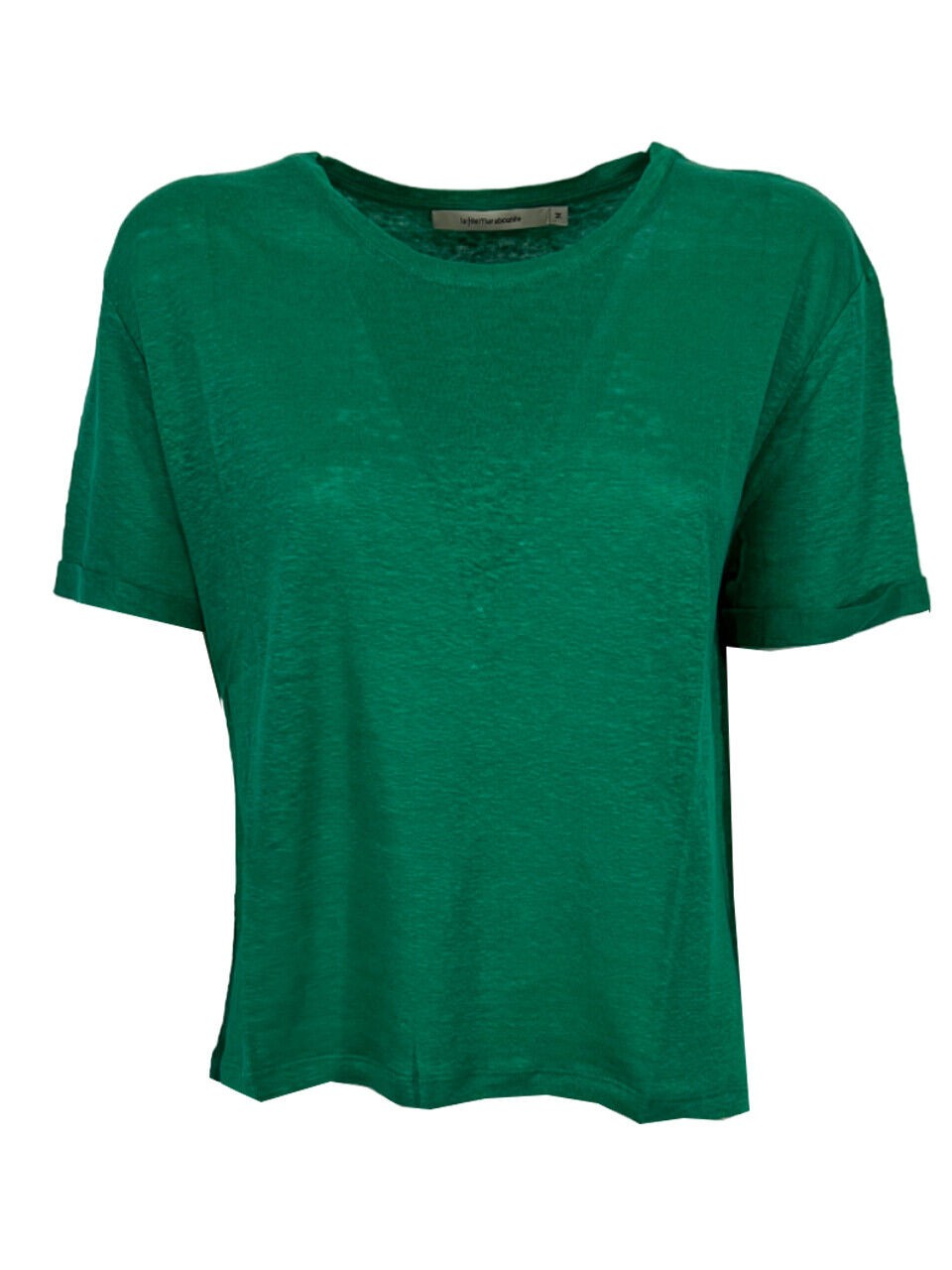 LA FEE MARABOUTEE t-shirt donna girocollo lino DAVILIA 100% lino