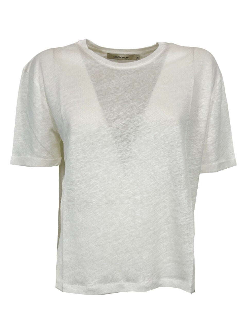 LA FEE MARABOUTEE t-shirt donna girocollo lino DAVILIA 100% lino
