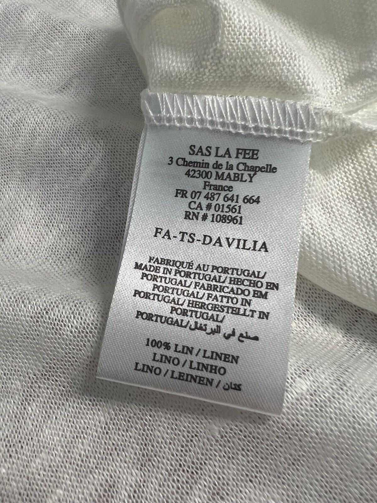 LA FEE MARABOUTEE t-shirt donna girocollo lino DAVILIA 100% lino