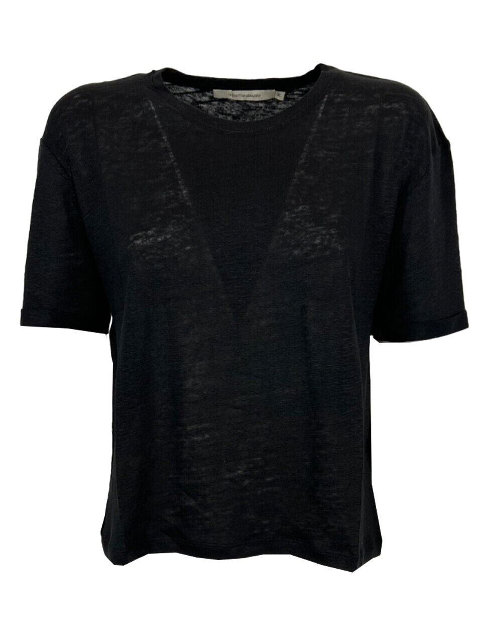 LA FEE MARABOUTEE t-shirt donna girocollo lino DAVILIA 100% lino