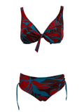 FEELING by JUSTMINE bikini coppa C turchese/rosso/amarena FCOBKSS24-B2863C 6056 MADE IN ITALY