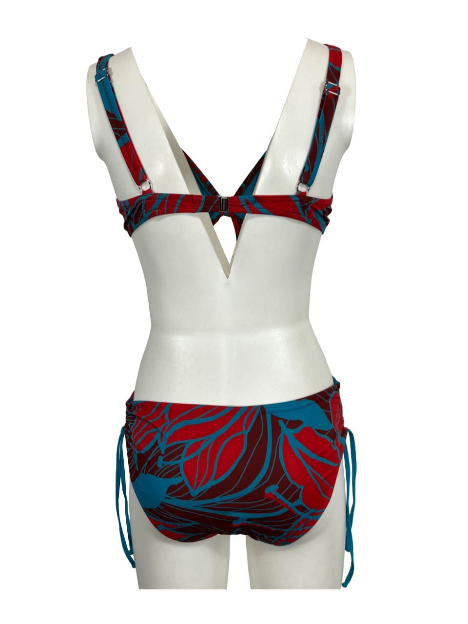 FEELING by JUSTMINE bikini coppa C turchese/rosso/amarena FCOBKSS24-B2863C 6056 MADE IN ITALY