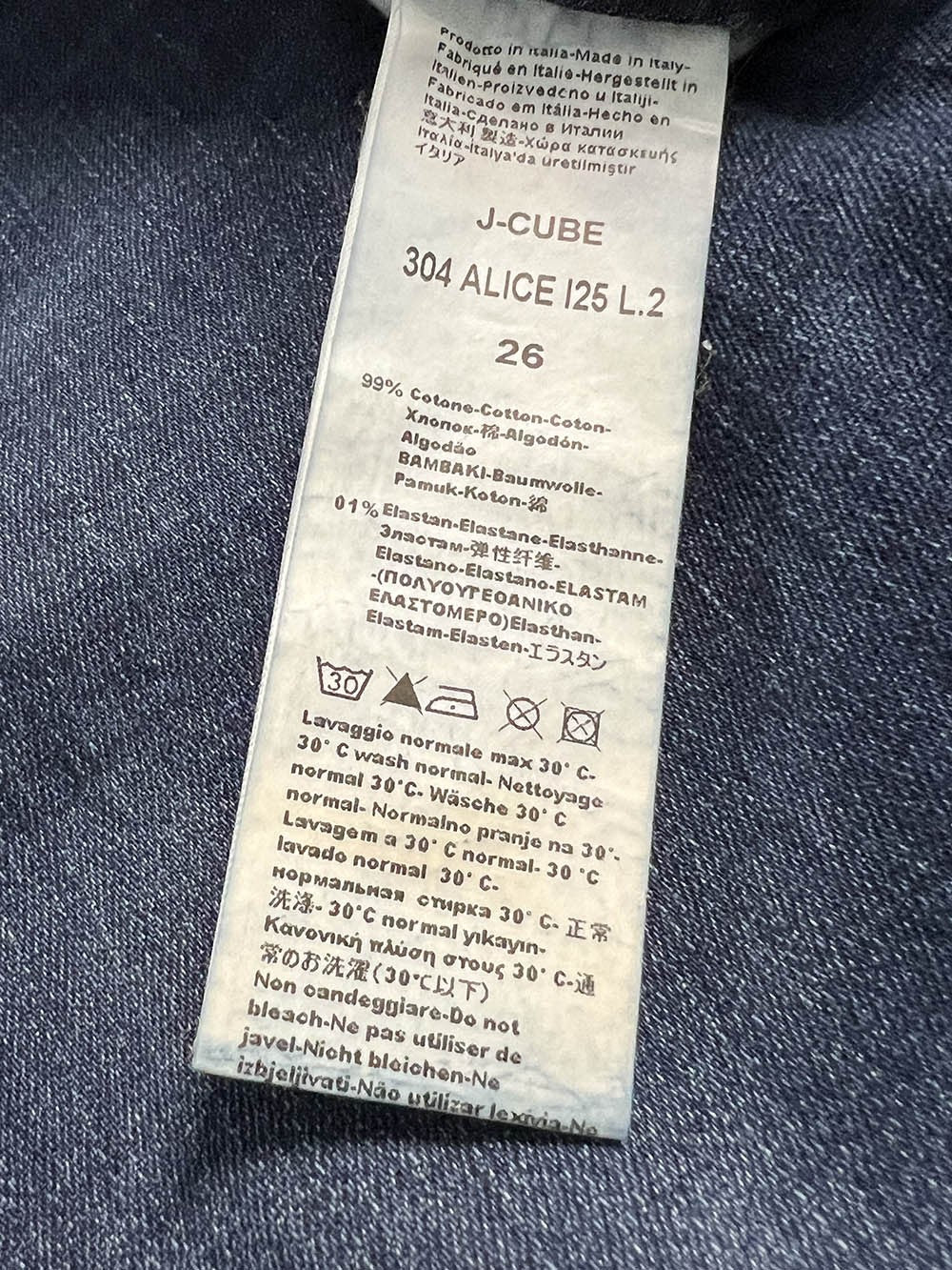 J-CUBE jeans donna skinny stone washed ALICE 99% cotone 1% elastan MADE IN ITALY
