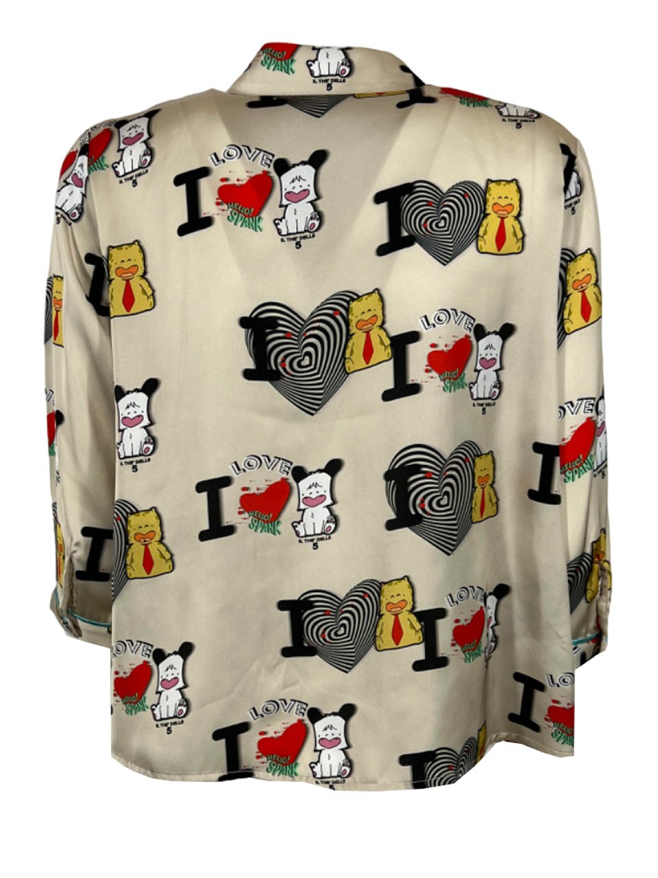 IL THE DELLE 5 camicia donna LIMITED EDITION HELLO SPANK SPOON LOVE MADE IN ITALY