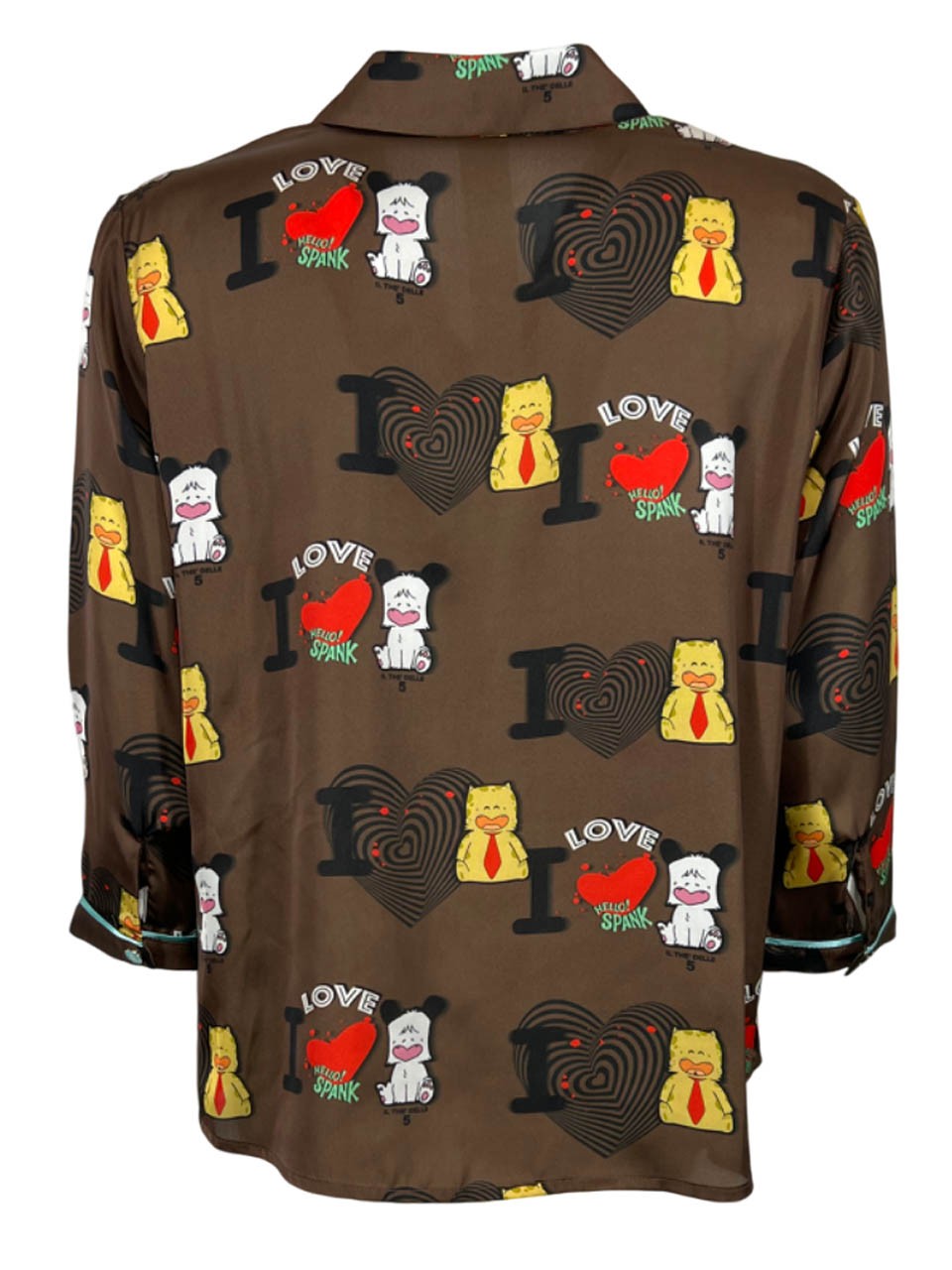 IL THE DELLE 5 camicia donna LIMITED EDITION HELLO SPANK SPOON LOVE MADE IN ITALY