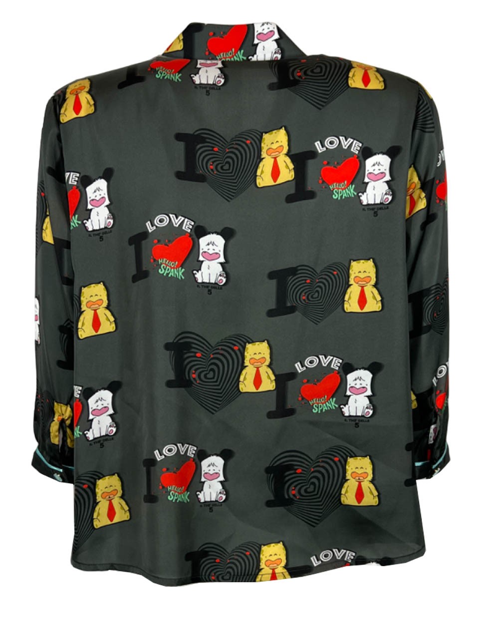 IL THE DELLE 5 camicia donna LIMITED EDITION HELLO SPANK SPOON LOVE MADE IN ITALY