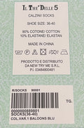 IL THE DELLE 5 calzino donna fantasia SOCKS Tg. Unica 36/40 new