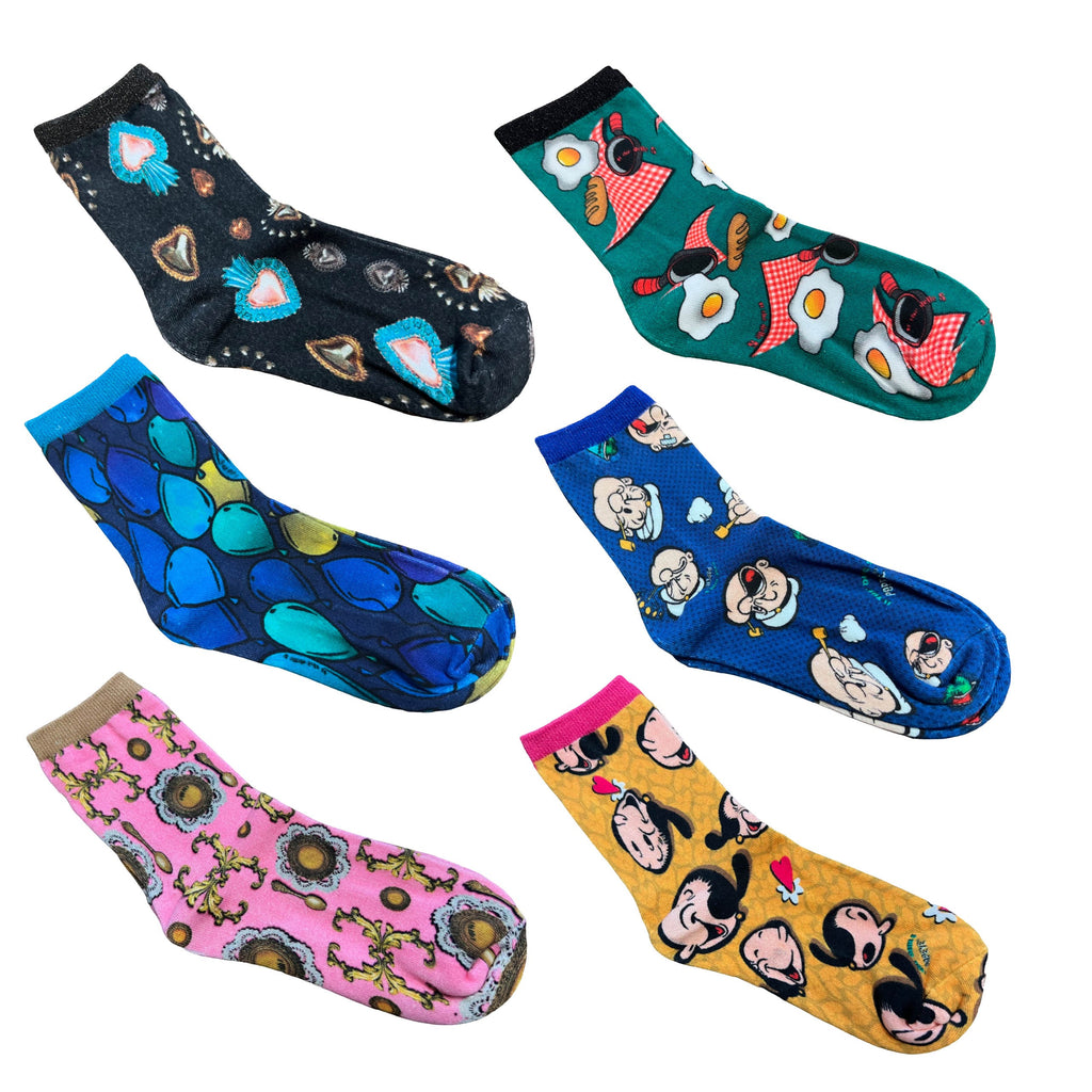 IL THE DELLE 5 calzino donna fantasia SOCKS Tg. Unica 36/40 new