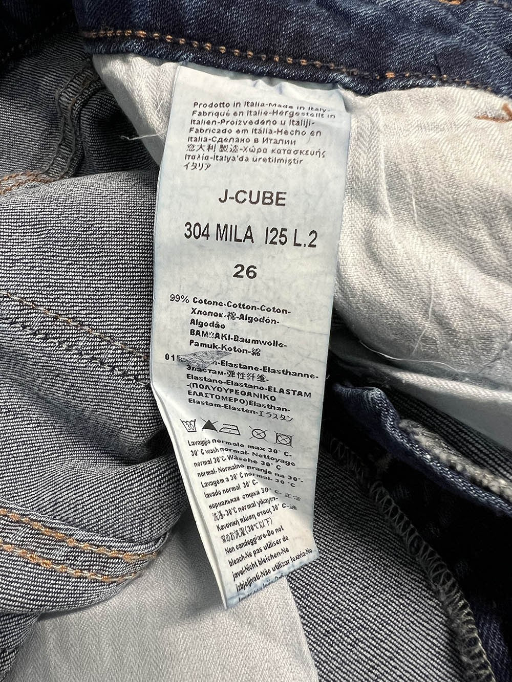 J-CUBE jeans donna palazzo stone washed MILA 99% cotone 1% elastan MADE IN ITALY