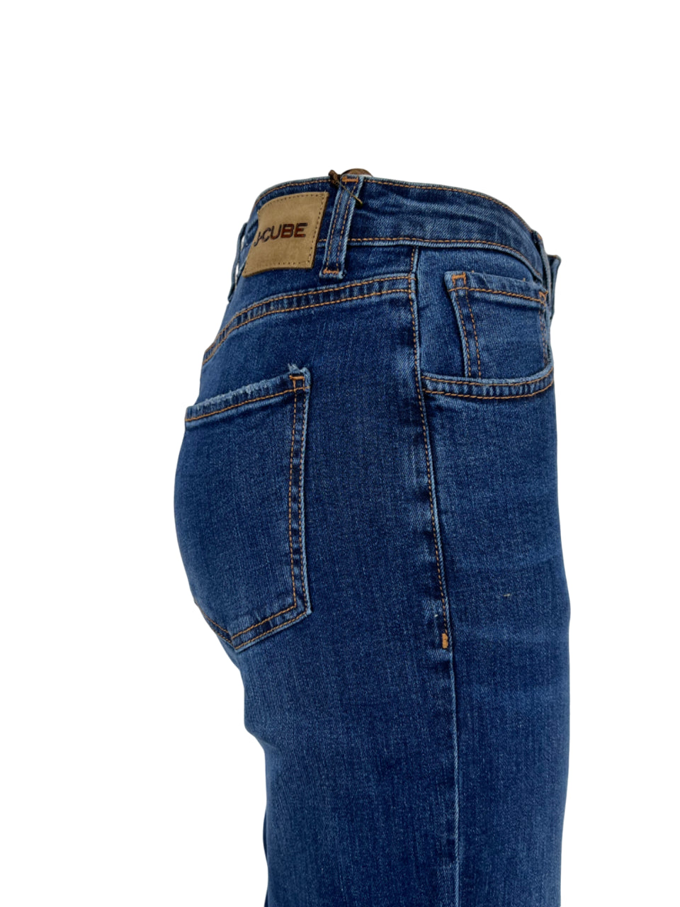 J-CUBE jeans donna palazzo stone washed MILA 99% cotone 1% elastan MADE IN ITALY